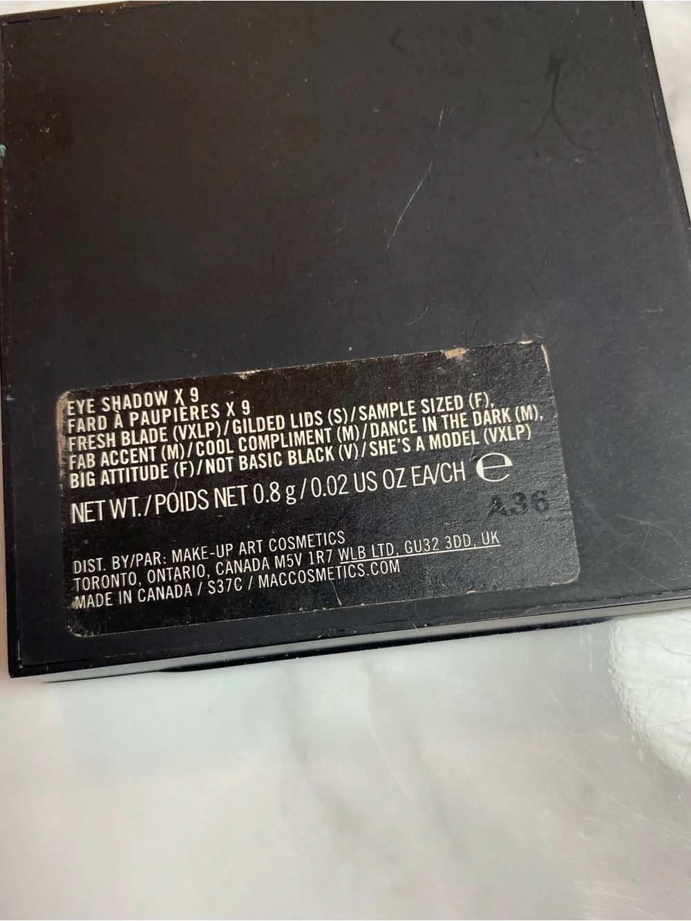 MAC Cosmetics Eyeshadow X9 Pallet (Shades Listed Below)